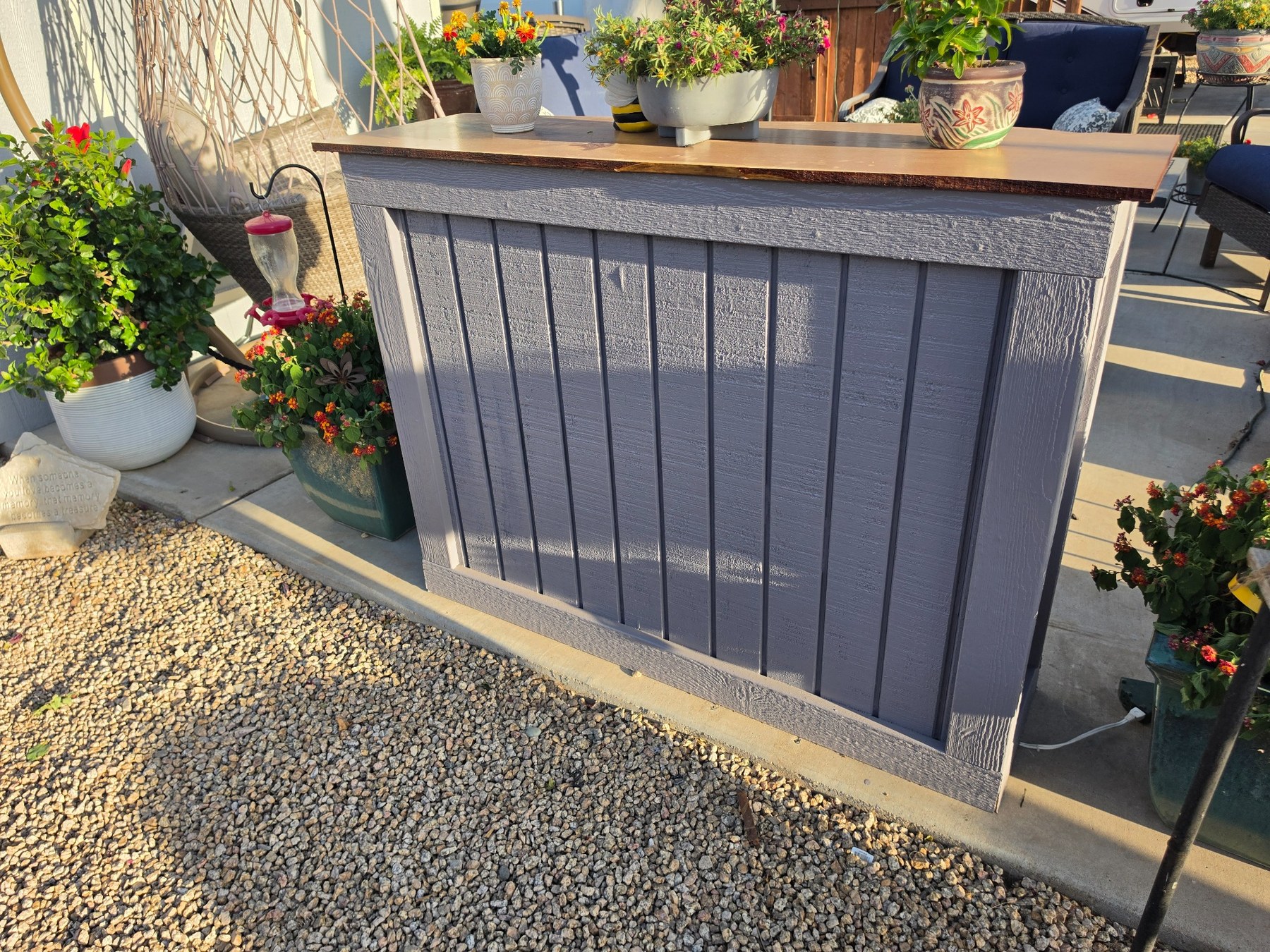 Back side cabinet paneling